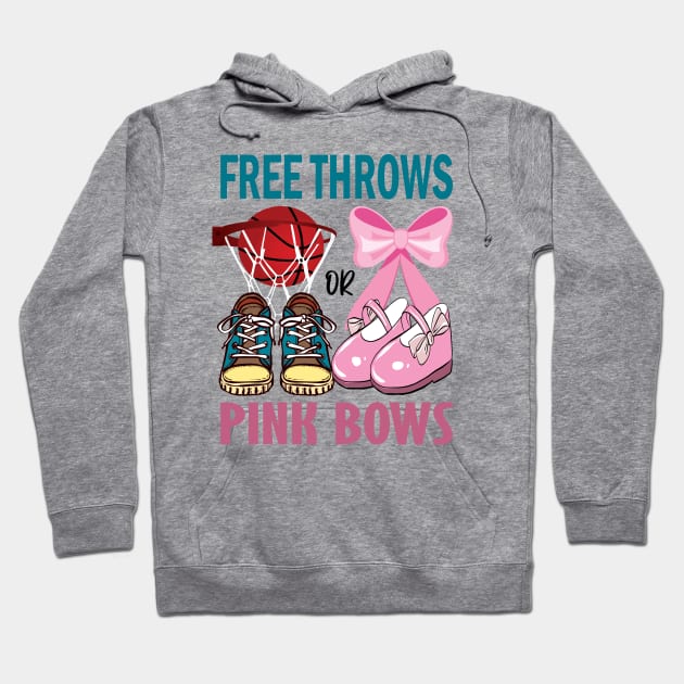 free throws or pink bows gender reveal cute gift idea Hoodie by DODG99